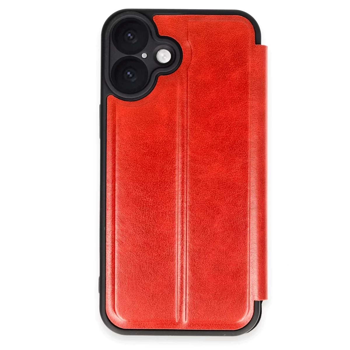 Newface Apple iPhone 16 Kılıf Flip Cover - Kırmızı