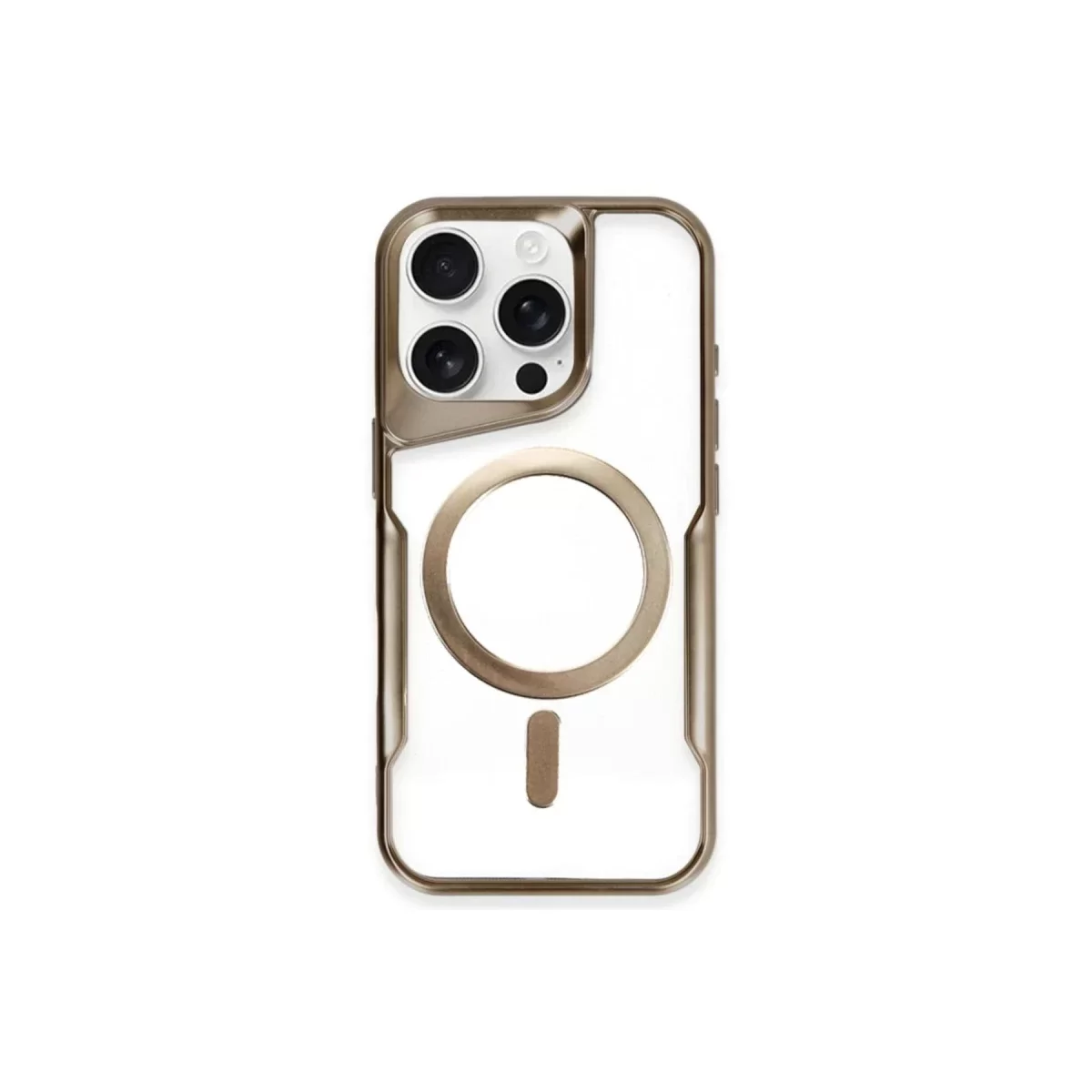 Newface Apple iPhone 14 Pro Max Kılıf Boyi Magsafe Silikon Kapak - Kahverengi