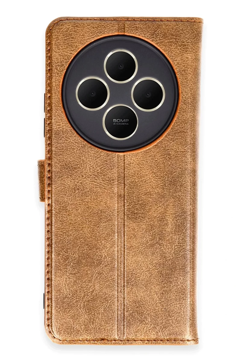 Newface Xiaomi Redmi 14C Kılıf Trend S Plus Kapaklı Kılıf - Taba