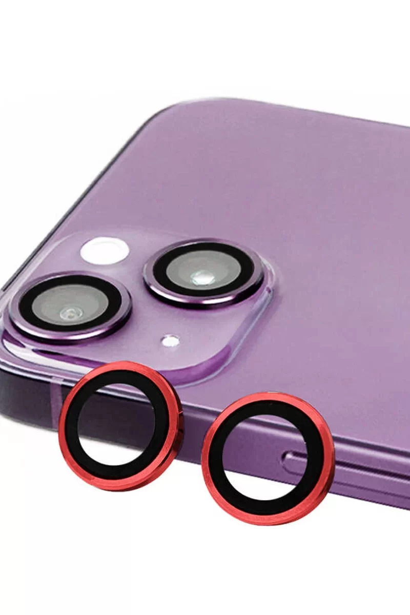 Newface Apple iPhone 13 Raze Metal Kamera Lens - Kırmızı