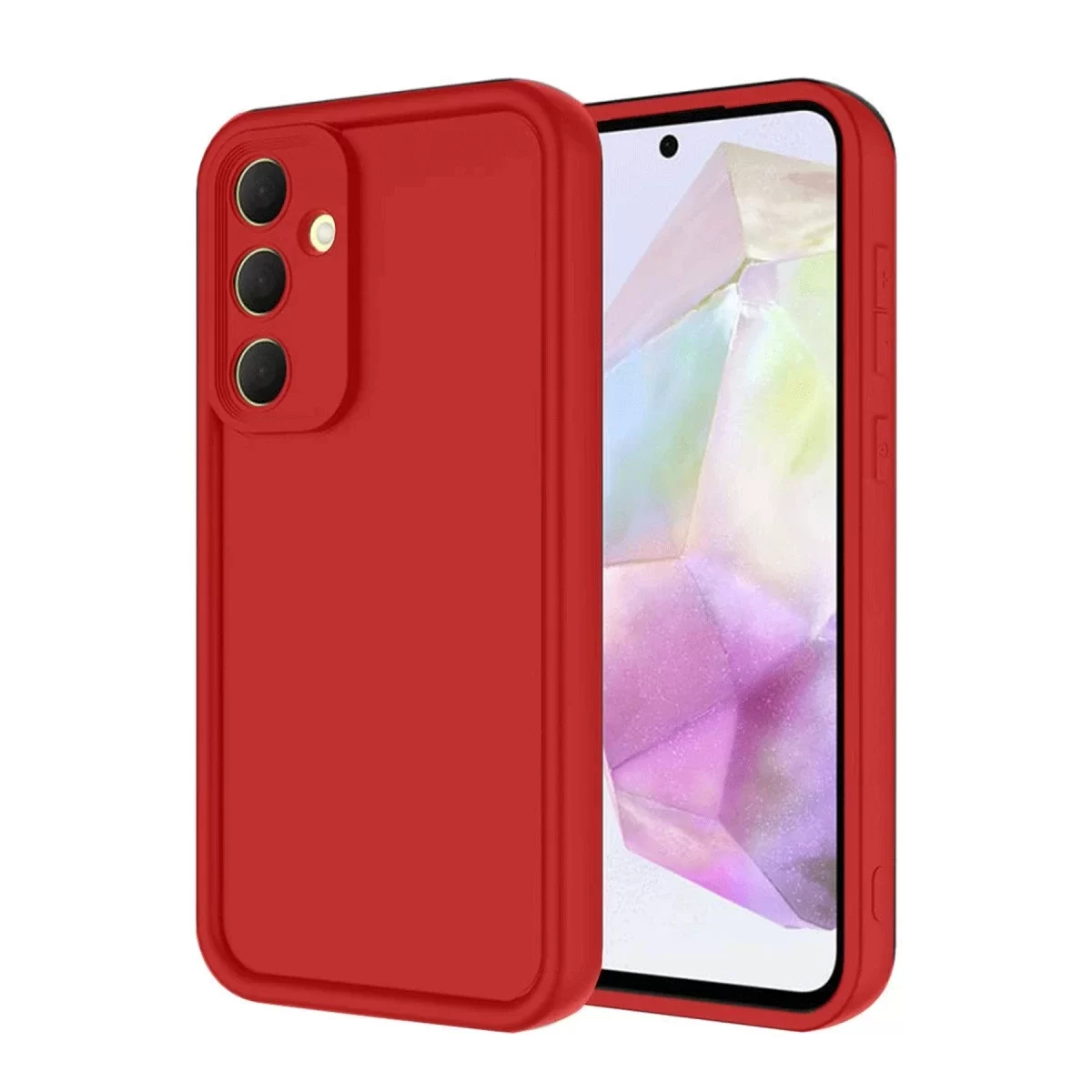 Newface Samsung Galaxy A16 5G Kılıf Viera Silikon - Kırmızı