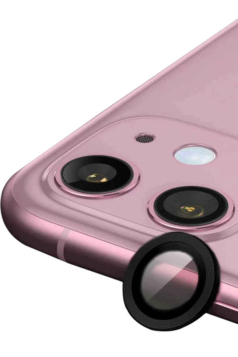 Newface Apple iPhone 11 Raze Metal Kamera Lens - Siyah