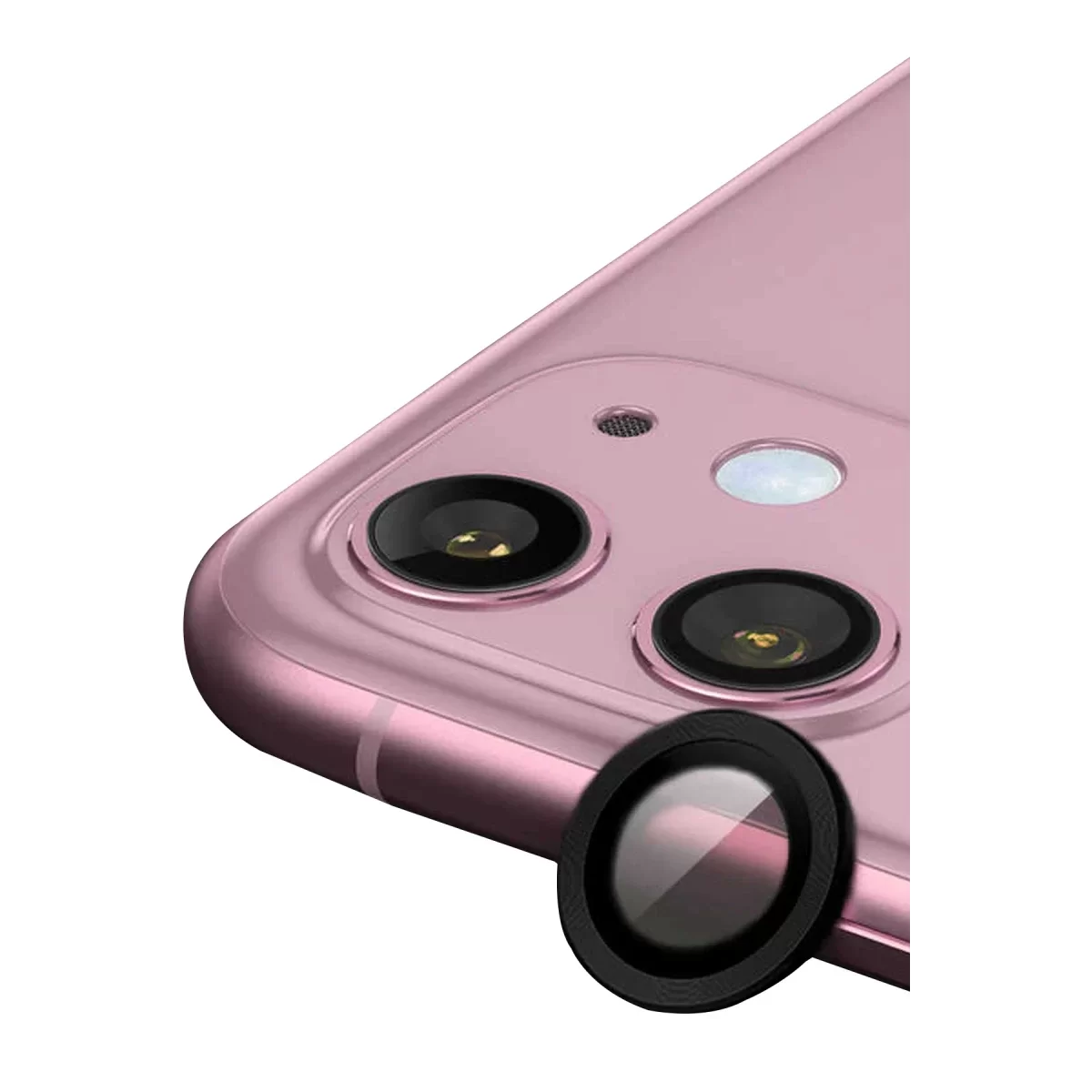 Newface Apple iPhone 11 Raze Metal Kamera Lens - Siyah
