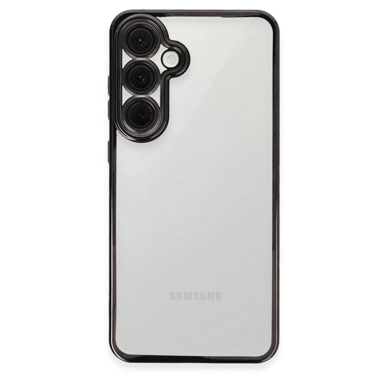 Newface Samsung Galaxy S24 FE Kılıf Razer Lensli Silikon - Siyah