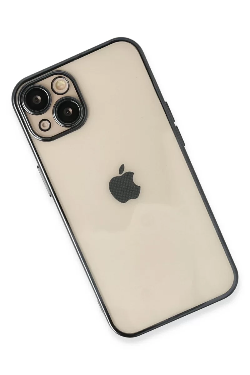 Newface Apple iPhone 13 Kılıf Razer Lensli Silikon - Siyah