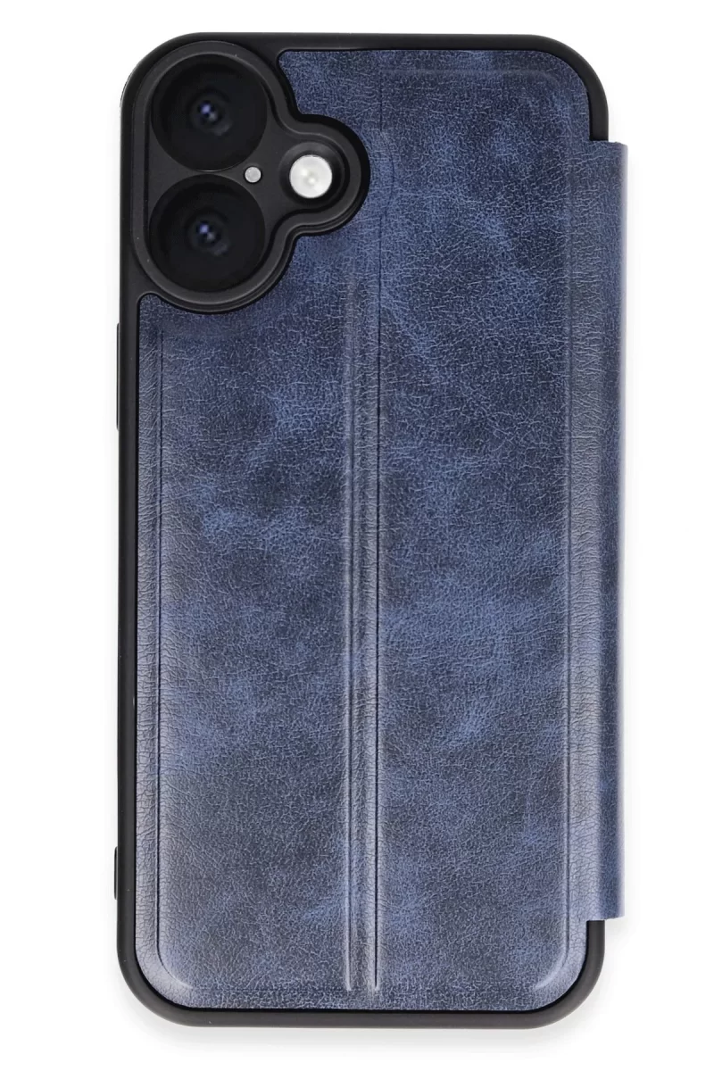 Newface Apple iPhone 16 Plus Kılıf Flip Cover - Lacivert