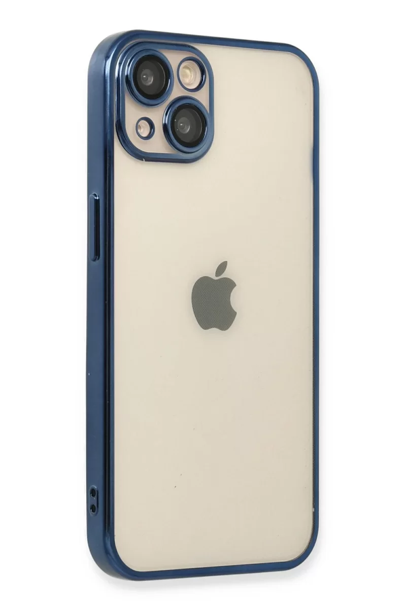Newface Apple iPhone 13 Kılıf Razer Lensli Silikon - Lacivert