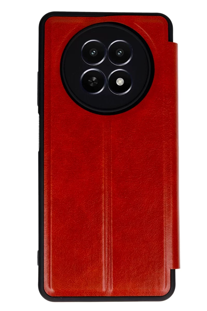 Newface Realme 12 5G Kılıf Flip Cover - Kırmızı