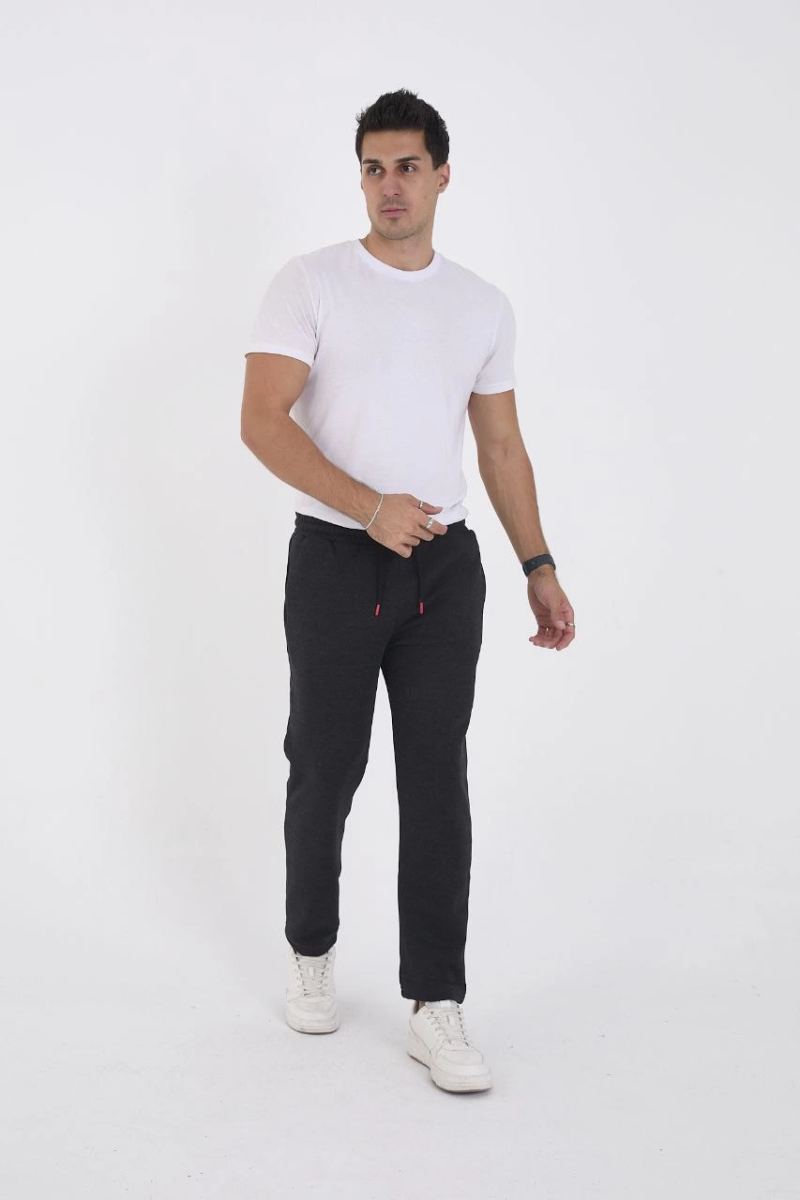 Erkek Üç İplik Basic Eşofman Pantolon - Antrasit