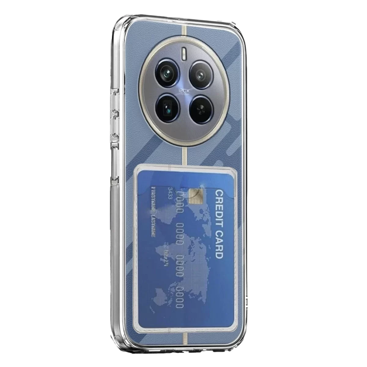 Newface Realme 12 Pro Kılıf Kart Şeffaf Silikon - Şeffaf