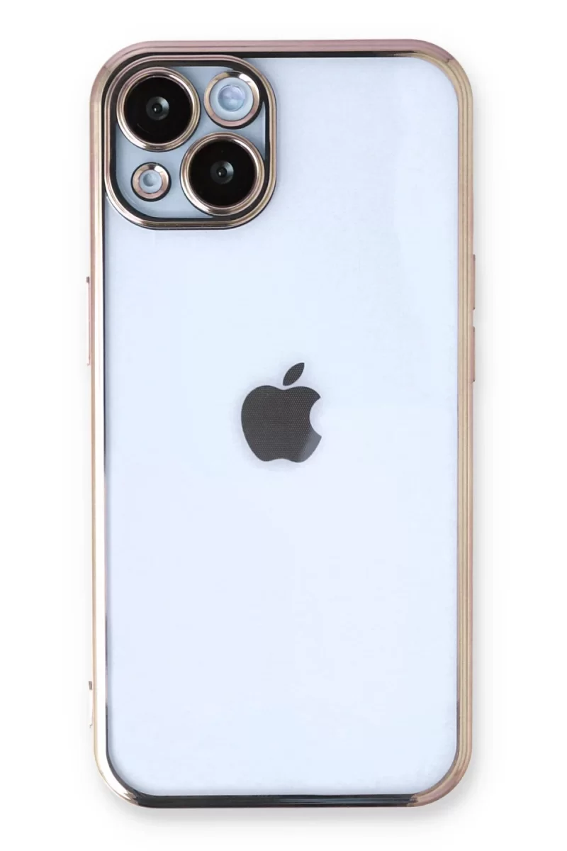 Newface Apple iPhone 13 Kılıf Razer Lensli Silikon - Gold
