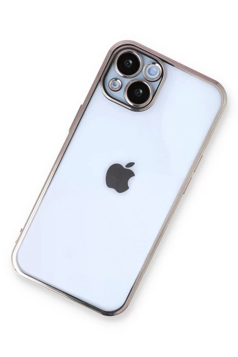 Newface Apple iPhone 13 Kılıf Razer Lensli Silikon - Gold