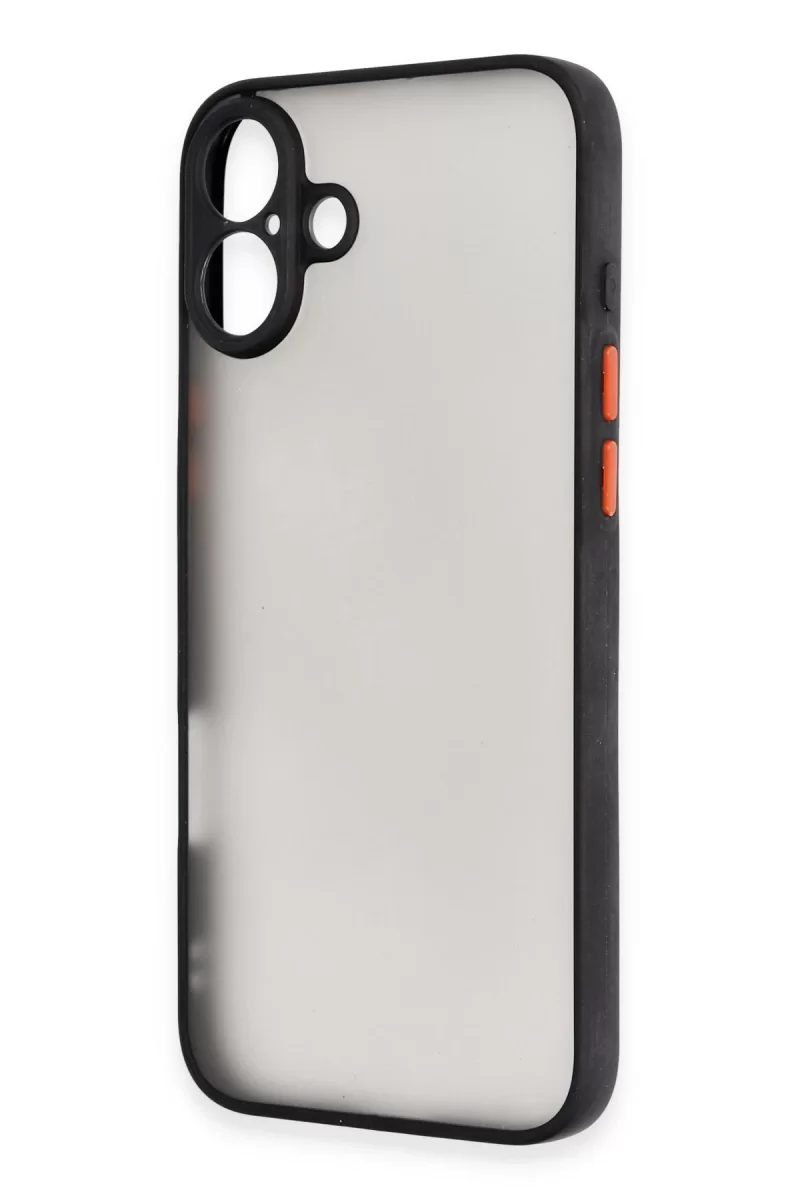 Newface Apple iPhone 16 Kılıf Montreal Silikon Kapak - Siyah