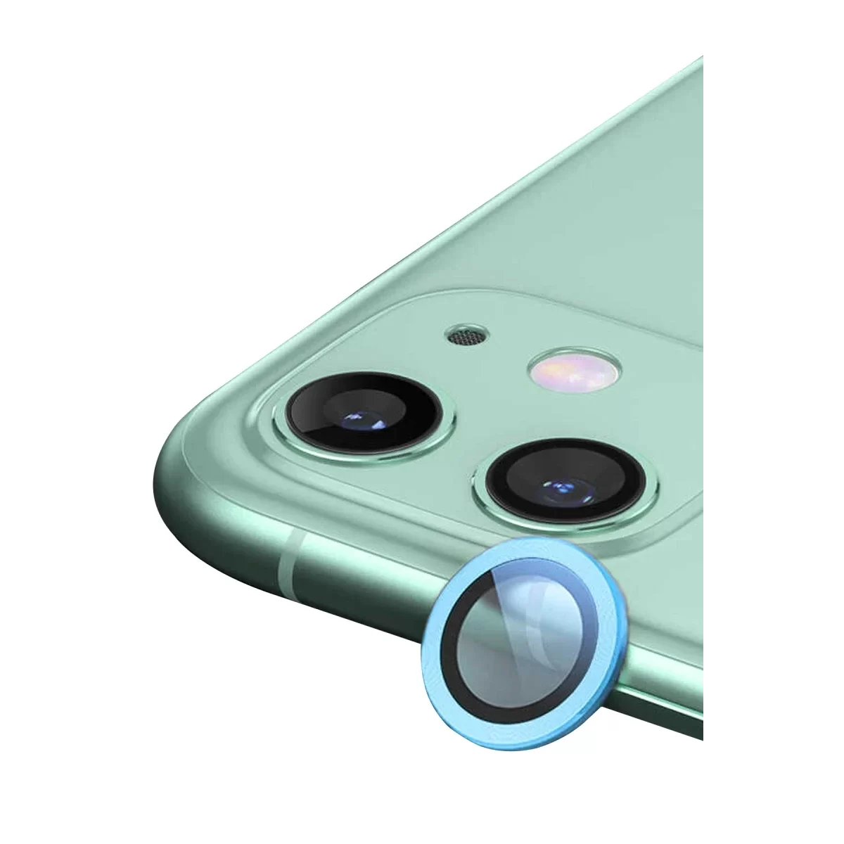 Newface Apple iPhone 12 Mini Raze Metal Kamera Lens - Mavi
