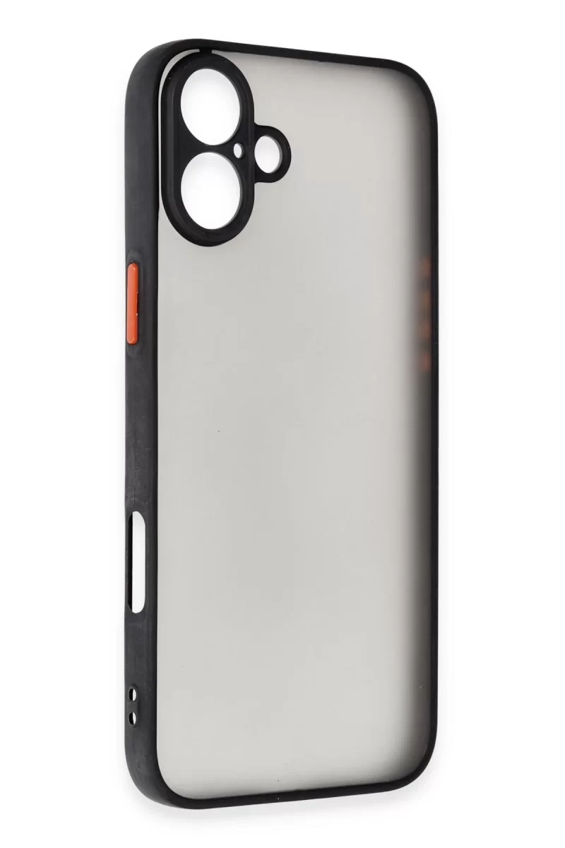 Newface Apple iPhone 16 Plus Kılıf Montreal Silikon Kapak - Siyah