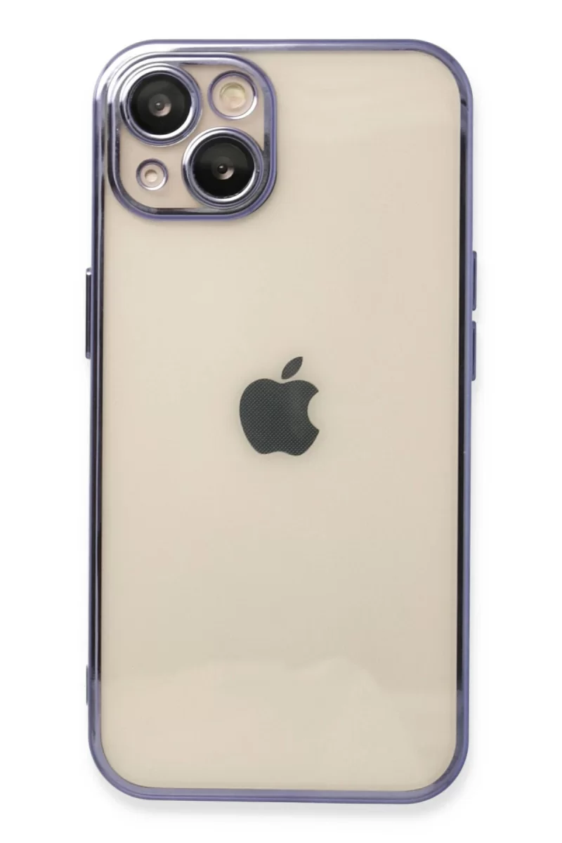 Newface Apple iPhone 13 Kılıf Razer Lensli Silikon - Mor
