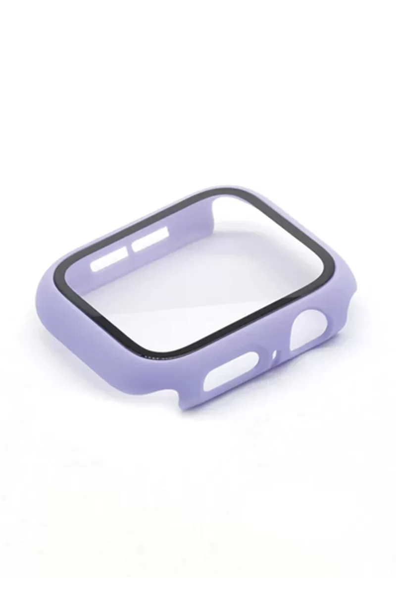 Newface Apple Watch 38mm Camlı Kasa Ekran Koruyucu - Lila