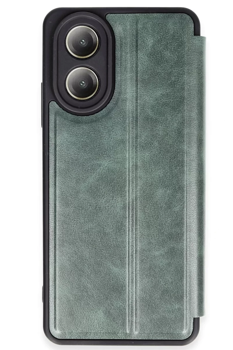 Newface Oppo A38 Kılıf Flip Cover - Koyu Yeşil