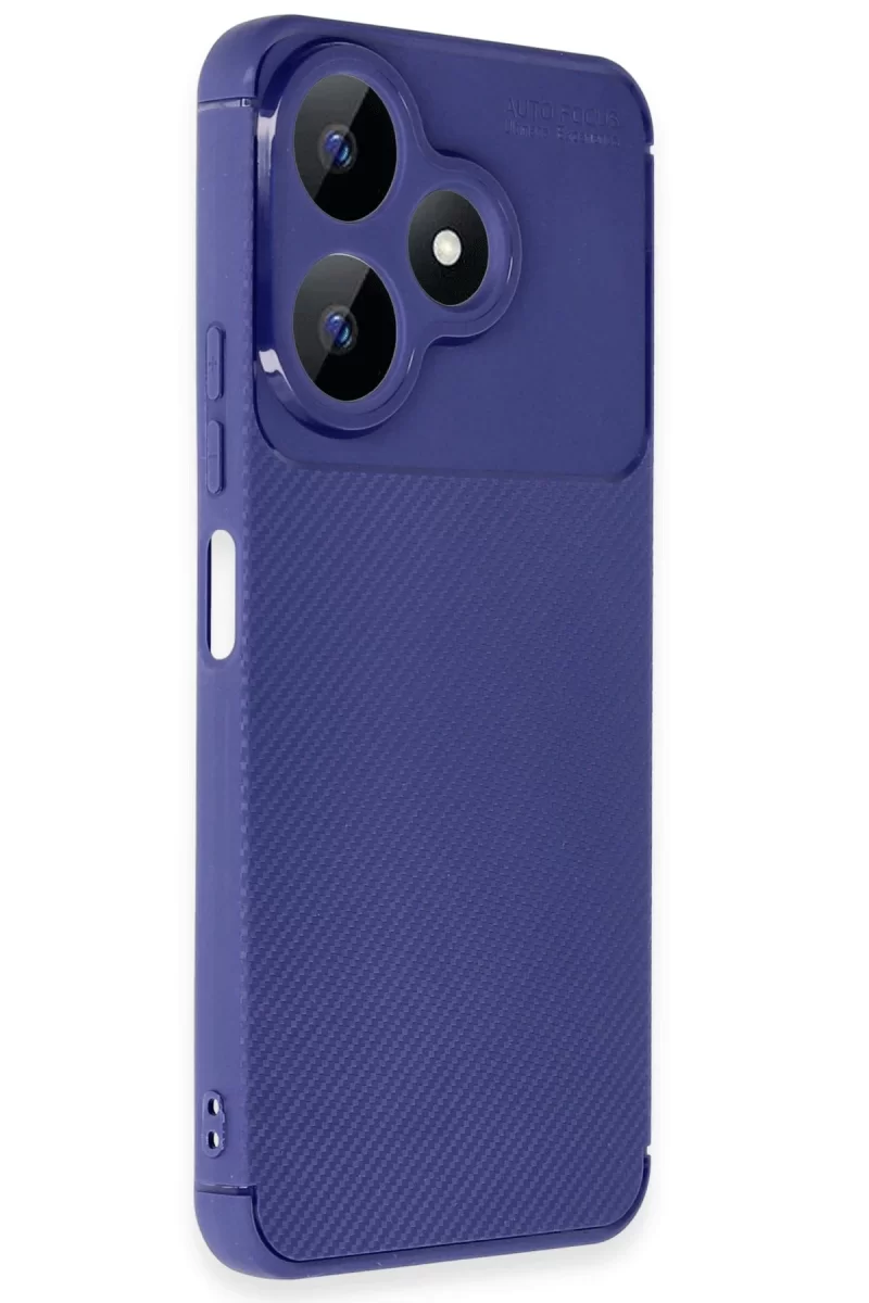 Newface Xiaomi Redmi 13 4G Kılıf Auto Focus Karbon Kapak - Lacivert