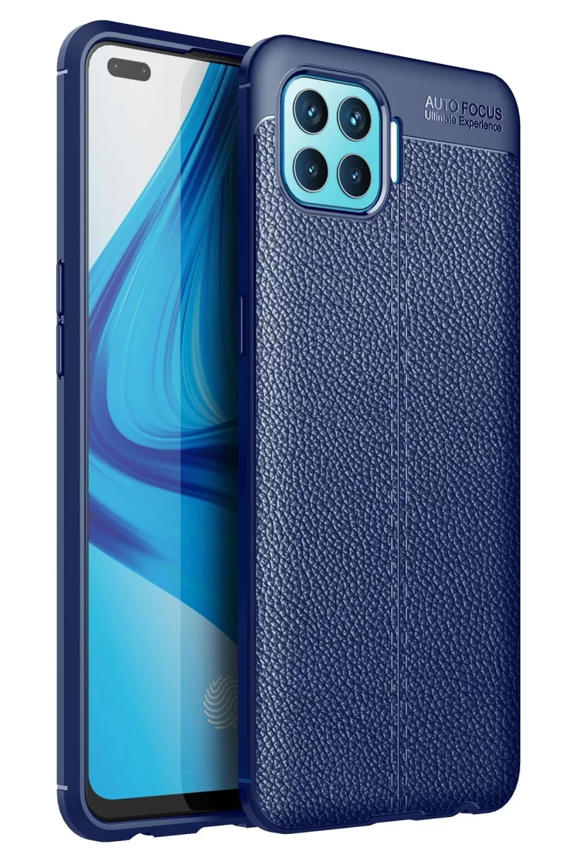 Newface Oppo Reno 4 Lite Kılıf Auto Focus Kapak - Lacivert