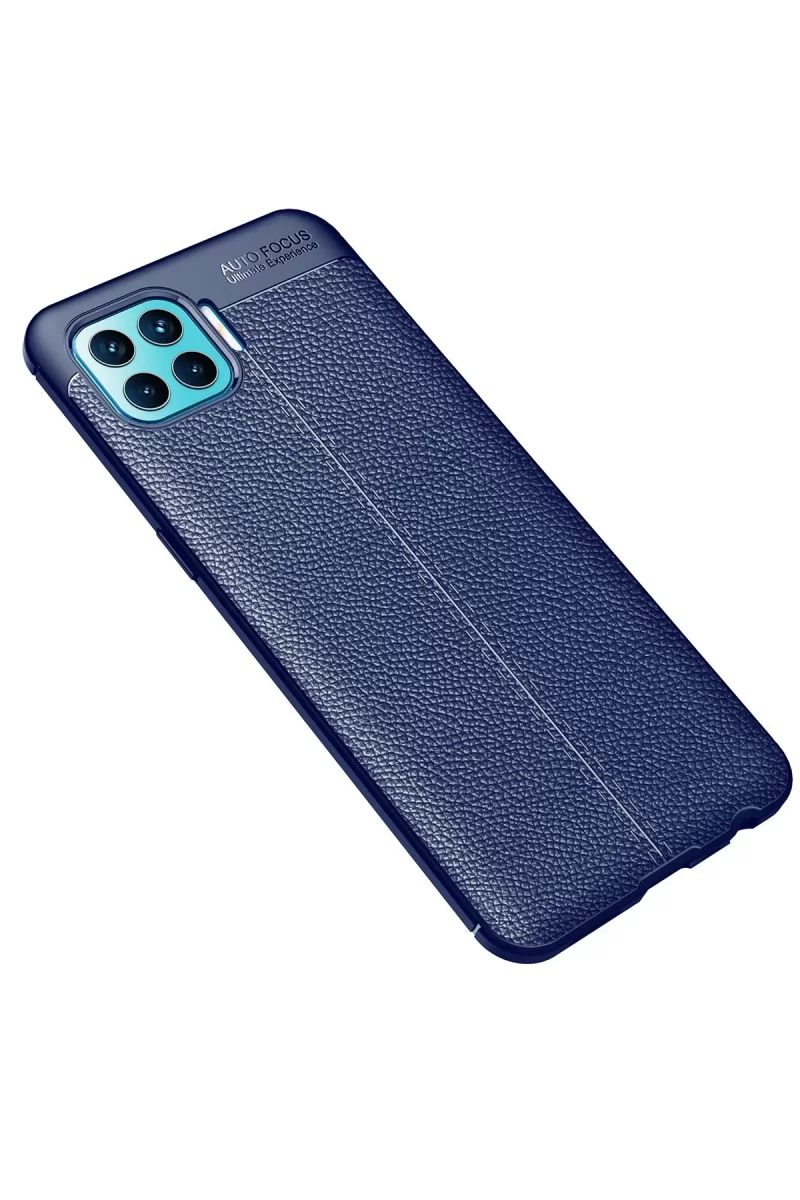 Newface Oppo Reno 4 Lite Kılıf Auto Focus Kapak - Lacivert