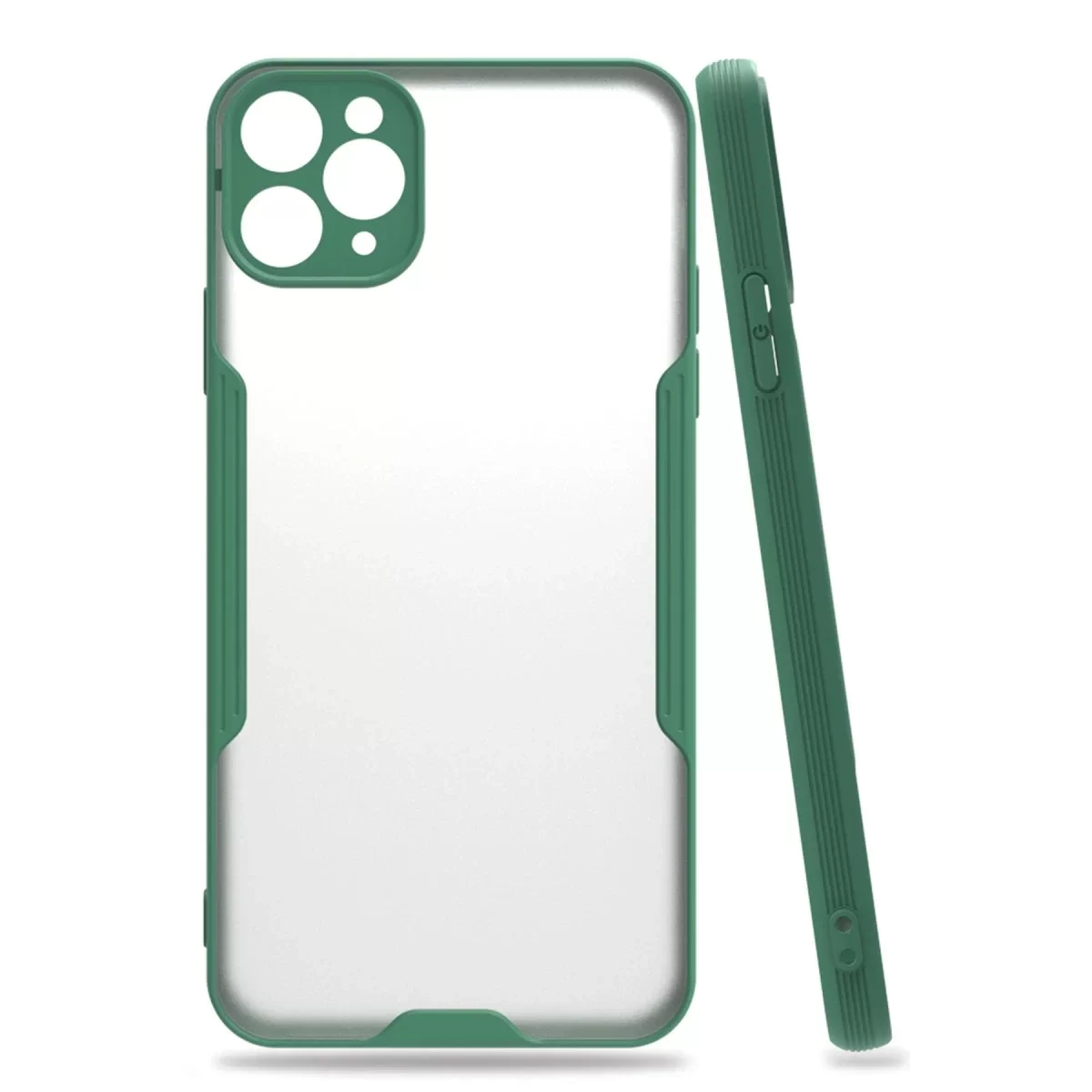 Newface Apple iPhone 11 Pro Max Kılıf Platin Silikon - Yeşil