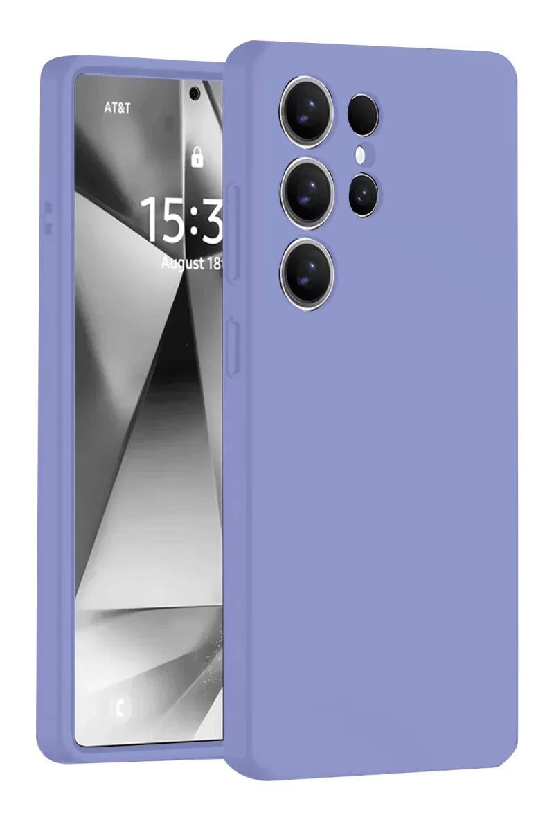 Newface Samsung Galaxy S25 Ultra Kılıf Nano içi Kadife Silikon - Lila