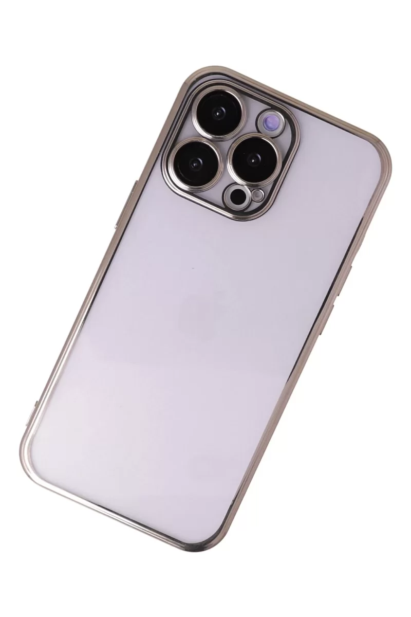 Newface Apple iPhone 13 Pro Kılıf Razer Lensli Silikon - Gold
