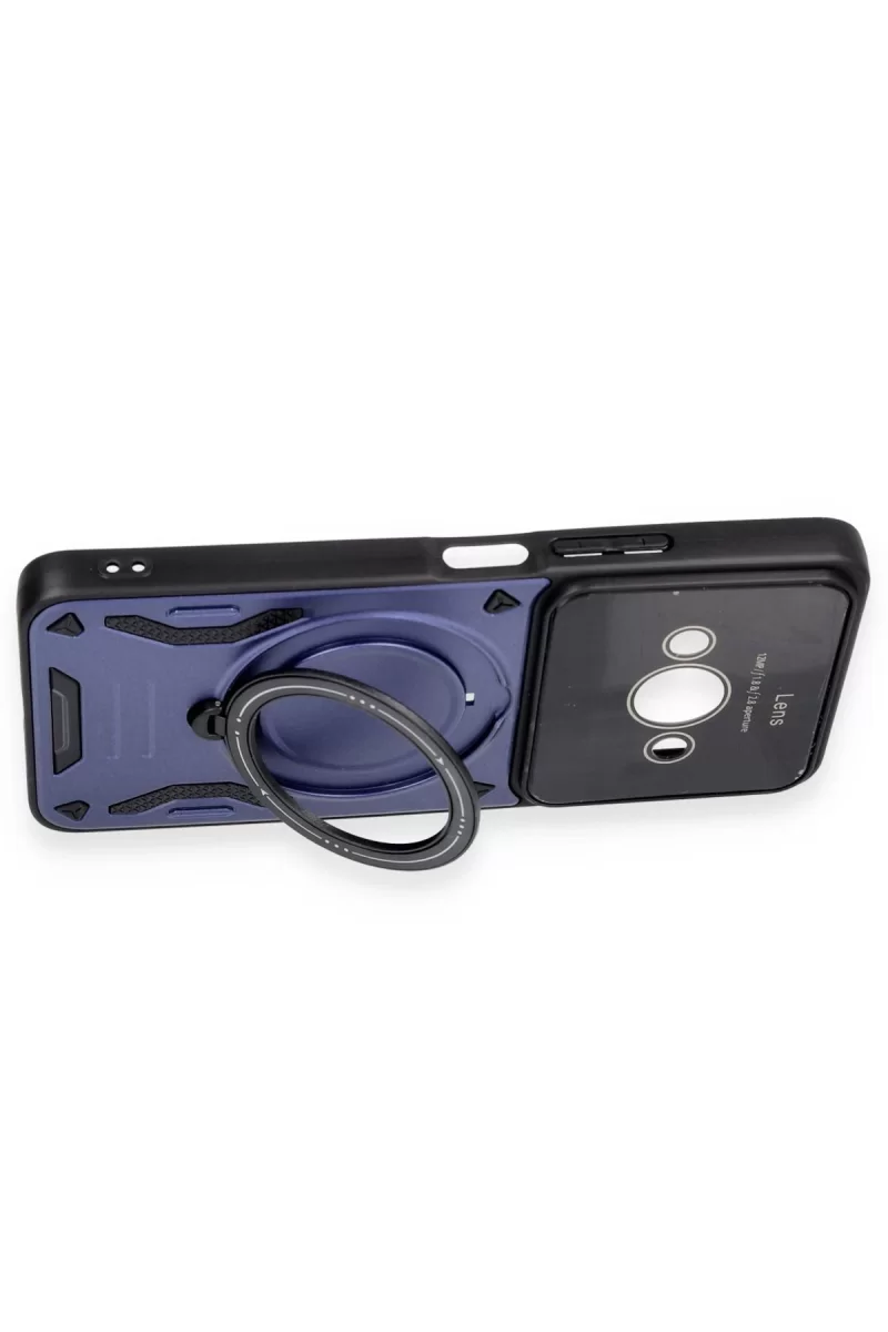 Newface Xiaomi Poco C61 Kılıf Joy Lens Standlı Kapak - Kırmızı
