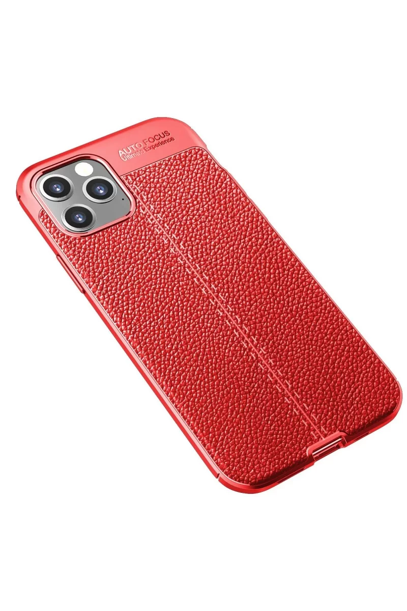 Newface Apple iPhone 12 Pro Max Kılıf Auto Focus Kapak - Kırmızı
