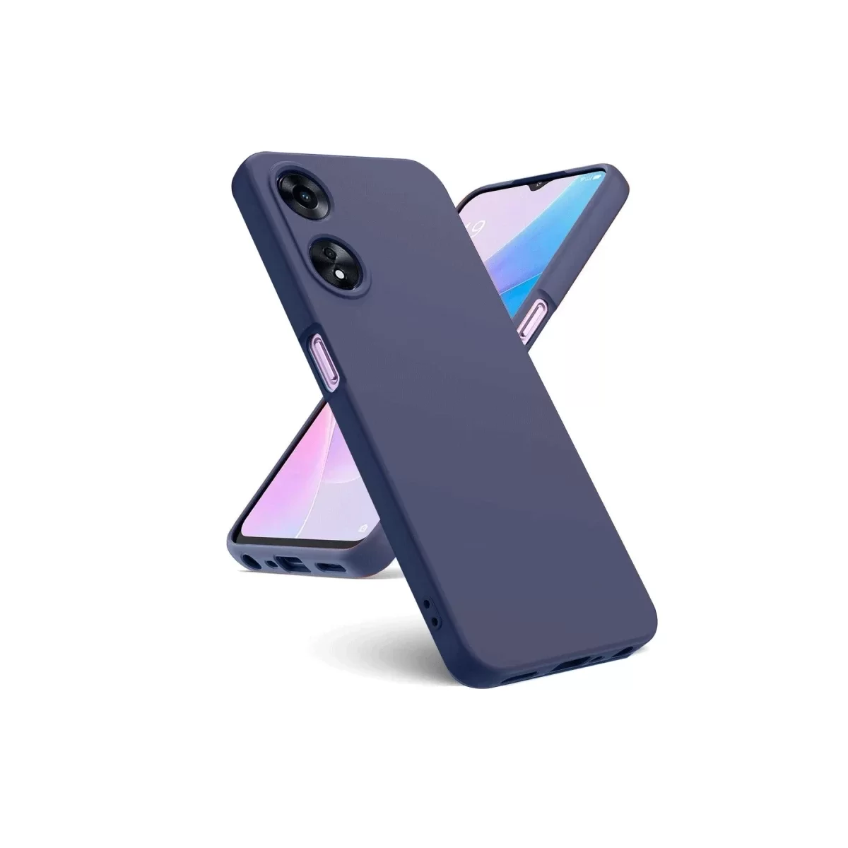 Newface Oppo A38 Kılıf First Silikon - Lacivert