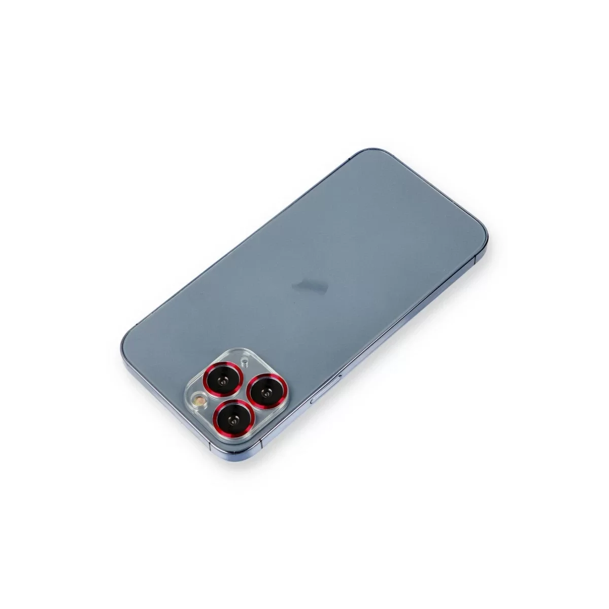 Newface Apple iPhone 11 Pro Metal Kamera Lens Koruma Cam - Kırmızı