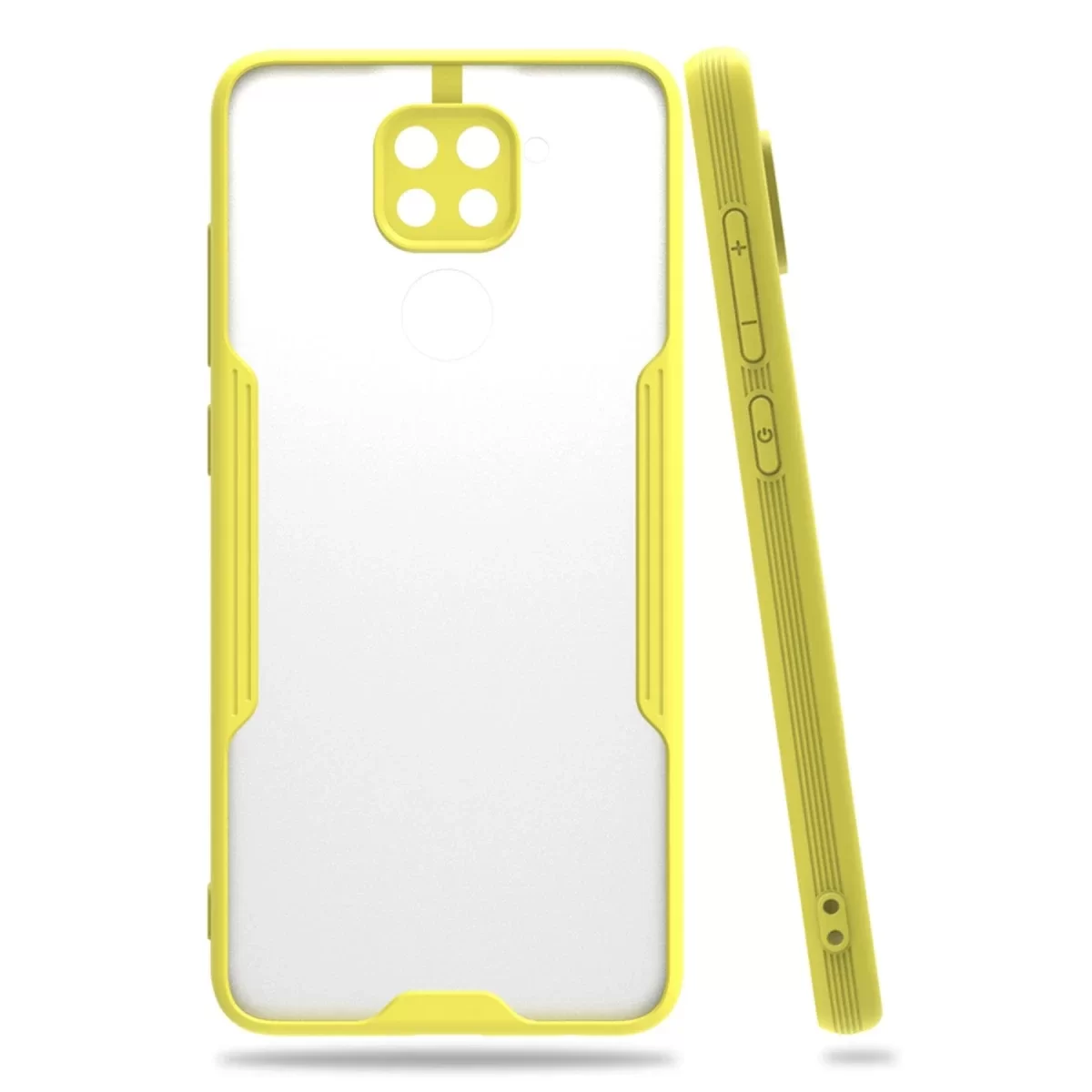 Newface Xiaomi Redmi Note 9 Kılıf Platin Silikon - Sarı