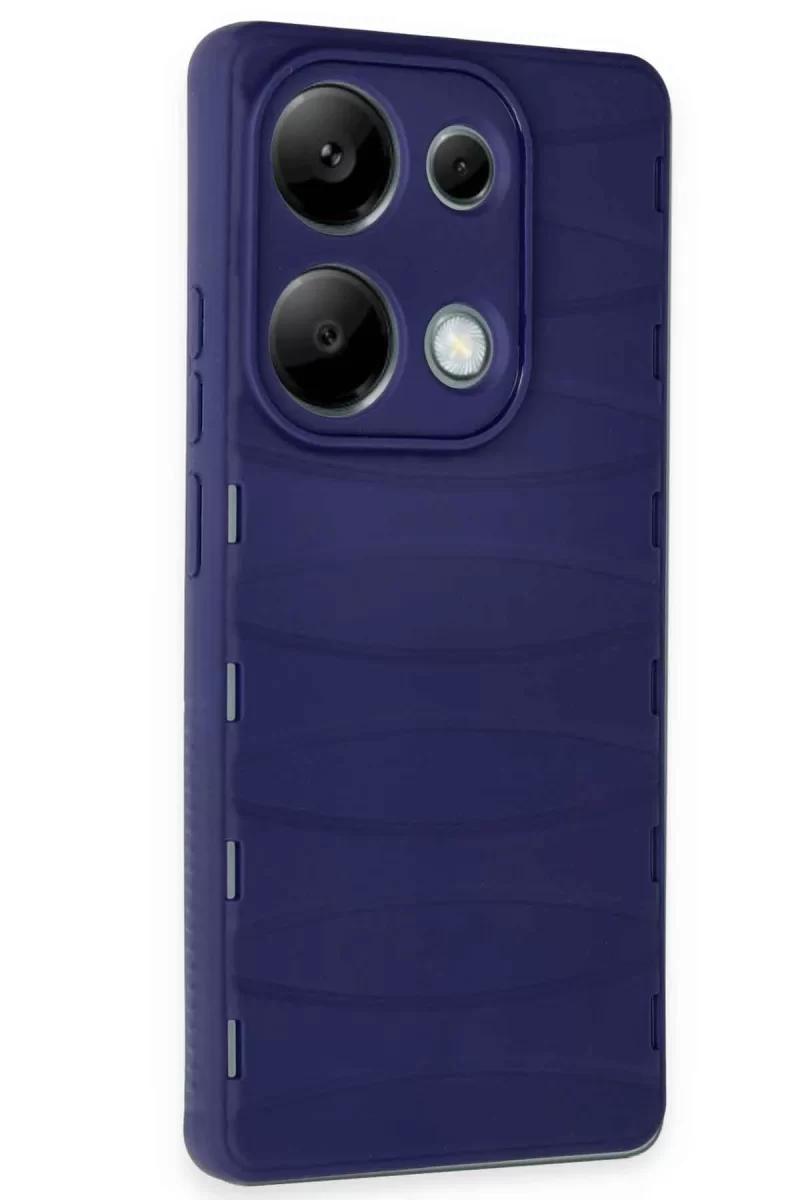 Newface Xiaomi Redmi Note 13 Pro 4G Kılıf Bibercas Silikon Kapak - Lacivert