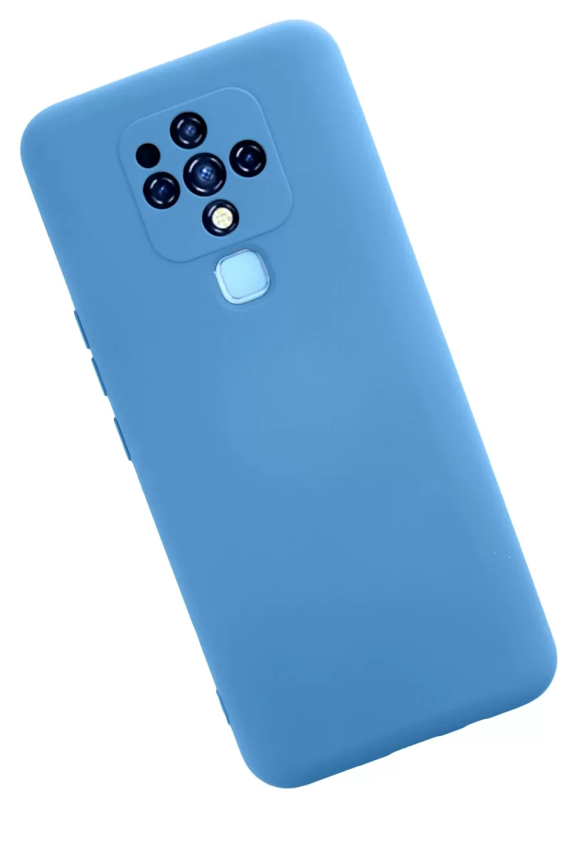 Newface Tecno Camon 16 Kılıf Nano içi Kadife Silikon - Mavi