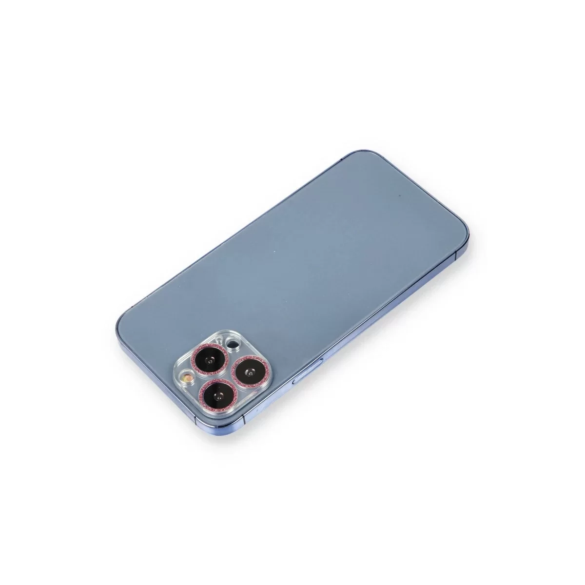 Newface Apple iPhone 12 Pro Max Shine Kamera Lens Koruma Cam - Pembe
