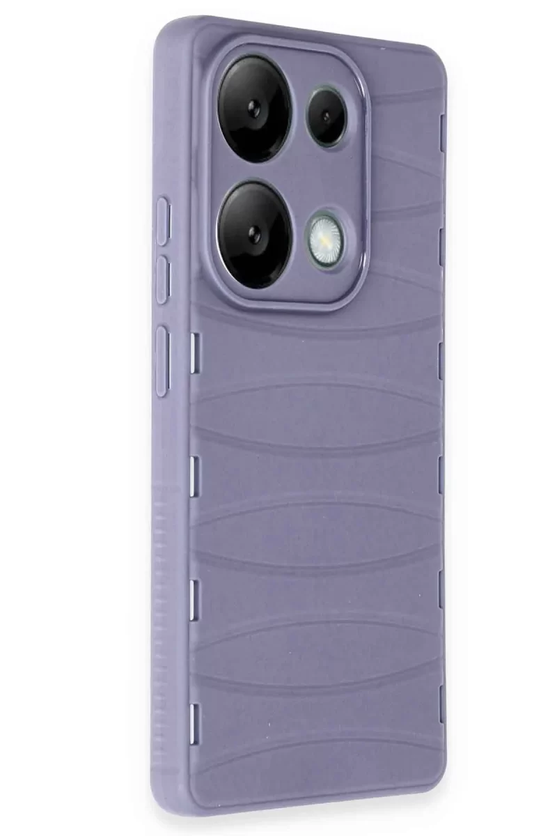 Newface Xiaomi Redmi Note 13 Pro 4G Kılıf Bibercas Silikon Kapak - Lila