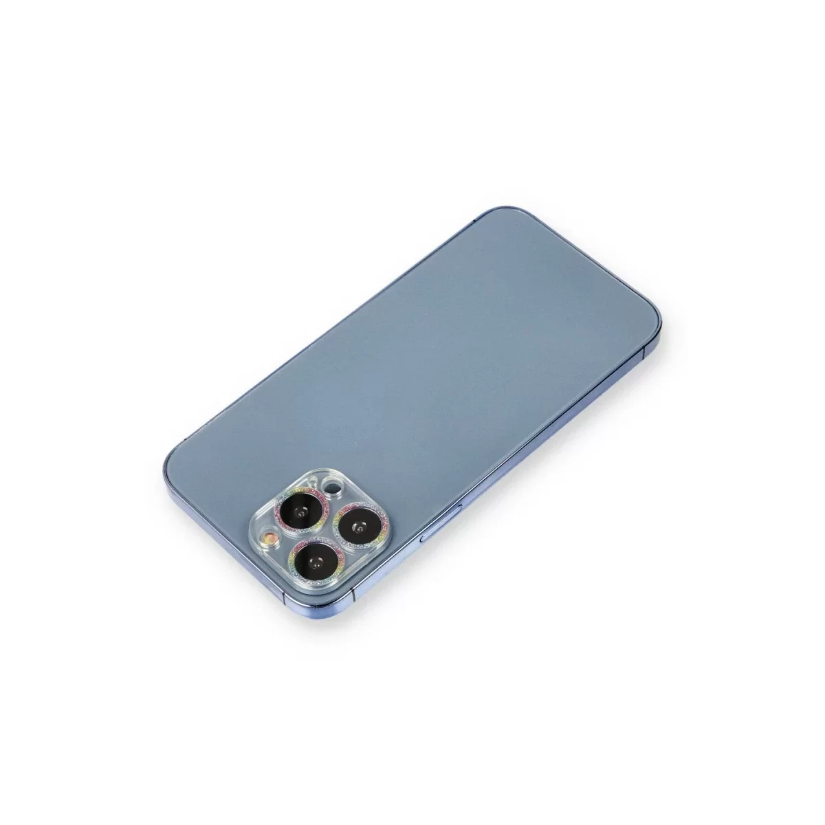 Newface Apple iPhone 12 Pro Max Shine Kamera Lens Koruma Cam - Rainbow