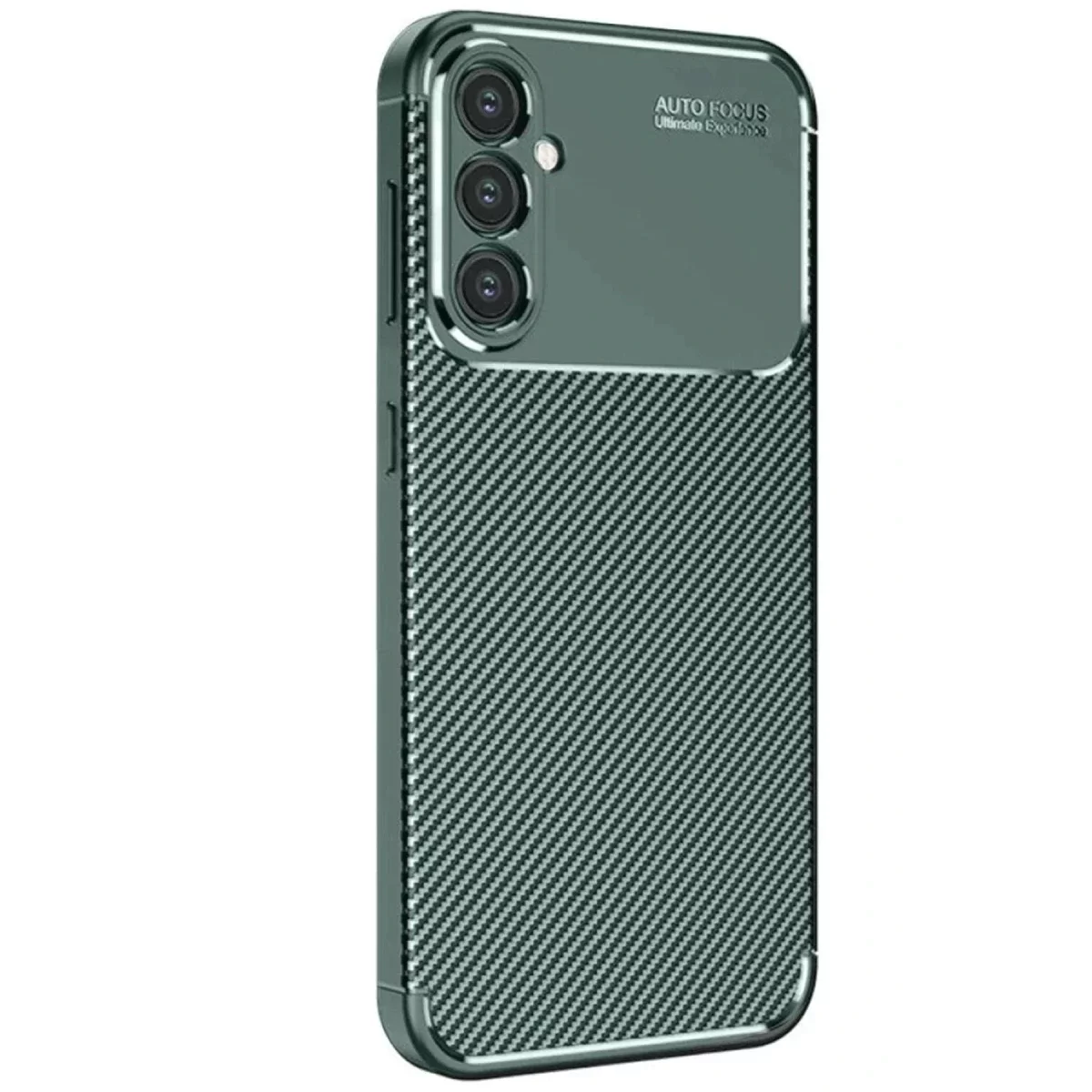Newface Samsung Galaxy S25 Kılıf Auto Focus Karbon Kapak - Koyu Yeşil