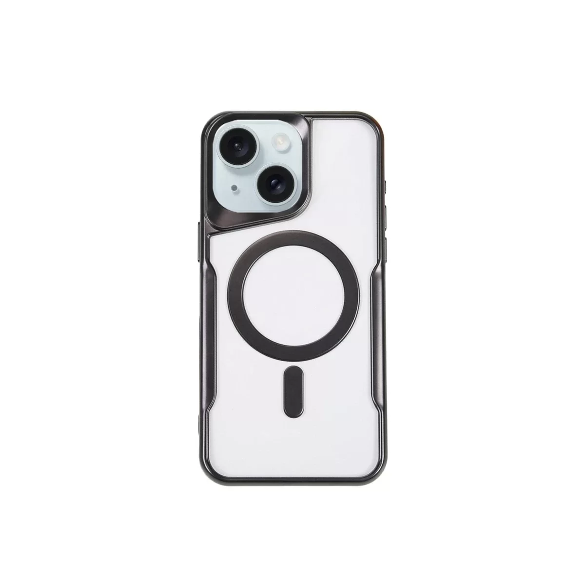 Newface Apple iPhone 15 Plus Kılıf Boyi Magsafe Silikon Kapak - Siyah