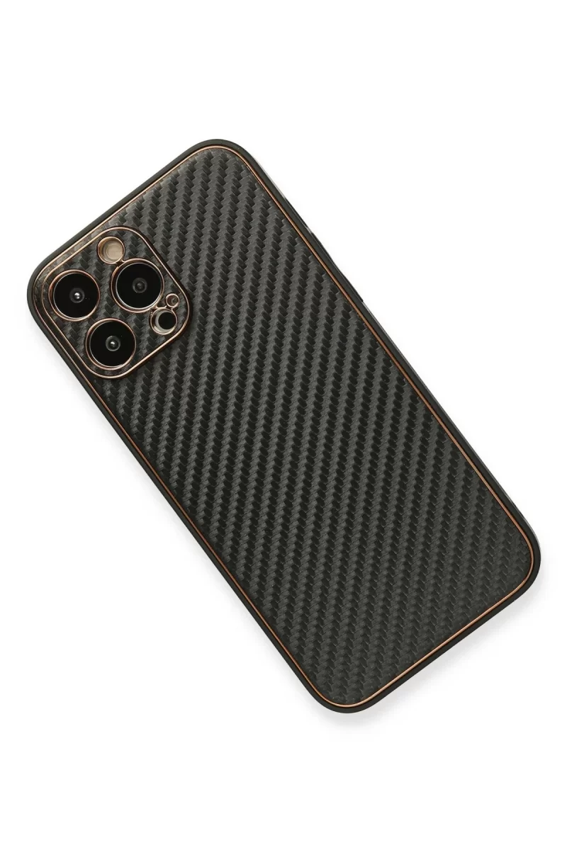 Newface Apple iPhone 13 Pro Kılıf Coco Karbon Silikon - Siyah