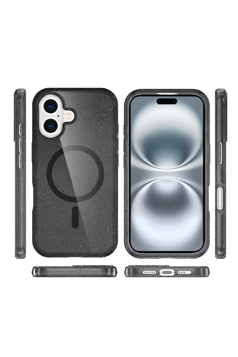 Newface Apple iPhone 16 Plus Kılıf Star Magsafe Kapak - Siyah