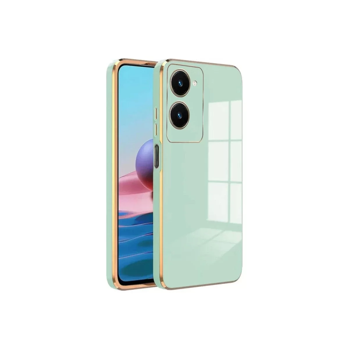 Newface Vivo Y18 Kılıf Volet Silikon - Açık Yeşil