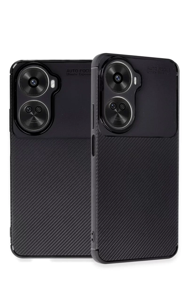 Newface Huawei Nova 12 SE Kılıf Auto Focus Karbon Kapak - Siyah
