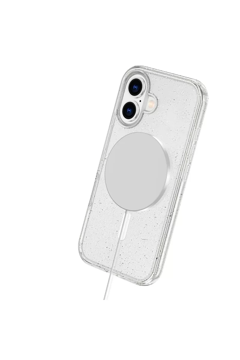 Newface Apple iPhone 16 Plus Kılıf Star Magsafe Kapak - Turuncu