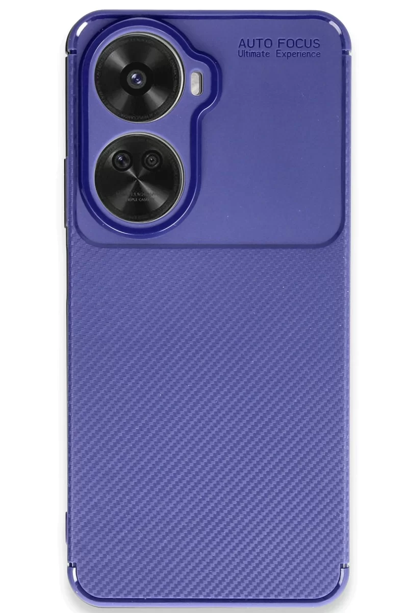 Newface Huawei Nova 12 SE Kılıf Auto Focus Karbon Kapak - Lacivert