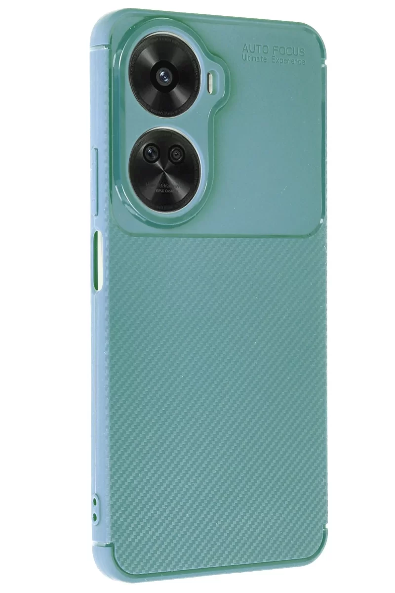 Newface Huawei Nova 12 SE Kılıf Auto Focus Karbon Kapak - Koyu Yeşil