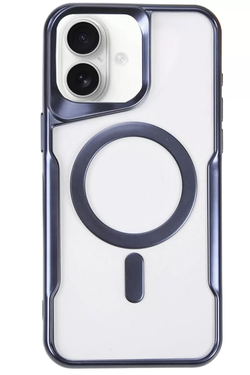 Newface Apple iPhone 16 Plus Kılıf Boyi Magsafe Silikon Kapak - Lacivert