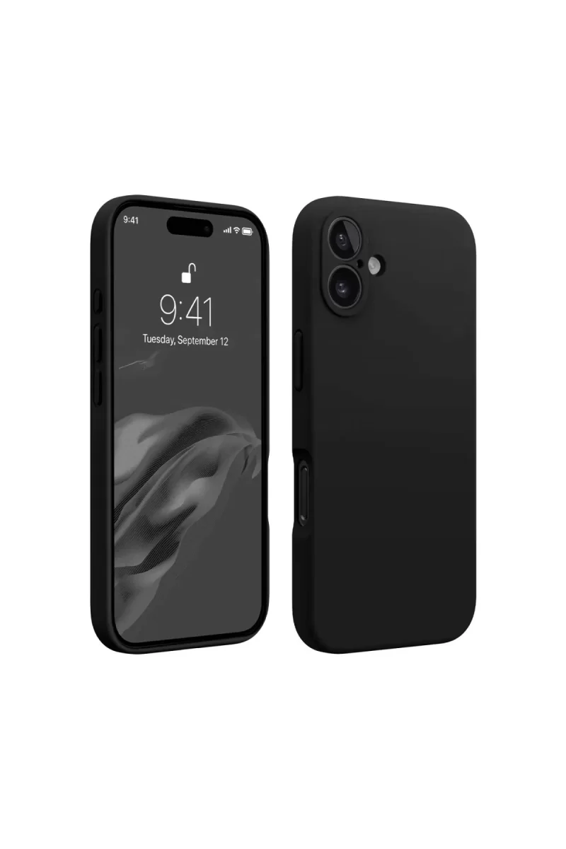 Newface Apple iPhone 16 Kılıf First Silikon - Siyah