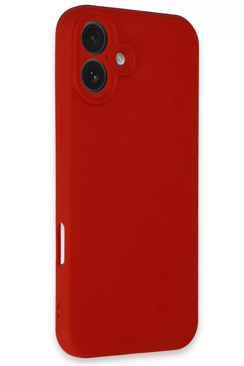 Newface Apple iPhone 16 Kılıf First Silikon - Kırmızı